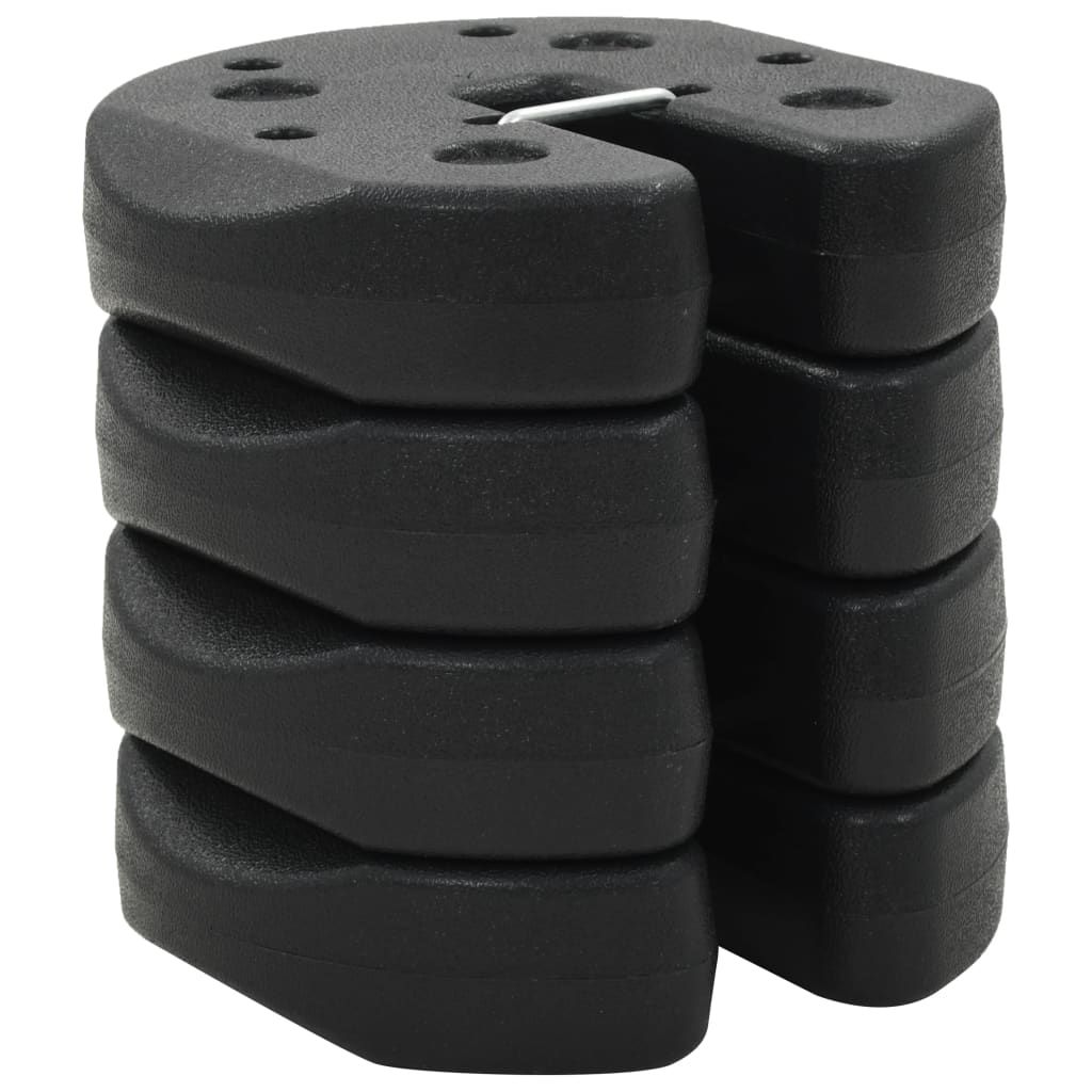 Gazebo Weight Plates 4 pcs Black 220x30 mm Concrete