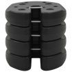 Gazebo Weight Plates 4 pcs Black 220x30 mm Concrete