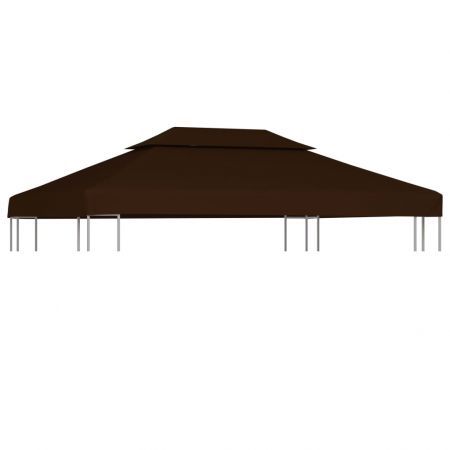 vidaXL 2-Tier Gazebo Top Cover 310 g/cubic metre 4x3 m Brown