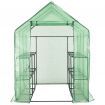 Walk-in Greenhouse with 12 Shelves Steel 143x214x196 cm