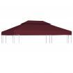 2-Tier Gazebo Top Cover 310 g/m? 4x3 m Bordeaux