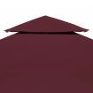 2-Tier Gazebo Top Cover 310 g/m? 4x3 m Bordeaux