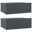 Floating Nightstands 2 pcs Grey 40x30x15 cm Chipboard