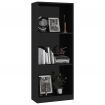 3-Tier Book Cabinet High Gloss Black 40x24x108 cm Chipboard