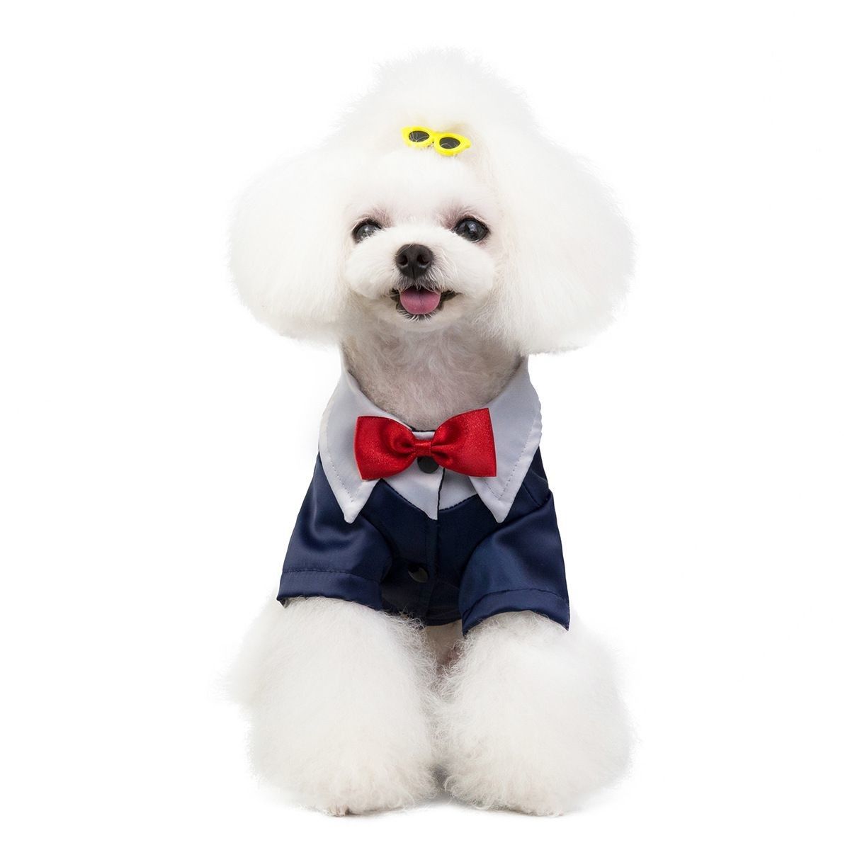 Pet stylish suit bow tie costume