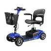 AUSWHEEL Portable Travel Mobility Scooter Front LEDs Horn Button 4 Wheels Blue