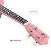 Soprano Ukulele 21 Inch Bundle 4 Strings Musical Instrument w/ Gig Bag Pink Melodic