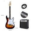 39 Inch Full Size Electric Guitar w/ 25W Rock Amplifier Guitar Stand Beginner Accessory Kit Melodic