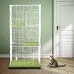 Cat Cage Rabbit Bunny Hutch Pet Enclosure House Ferret Crate Animal Home Wire Portable 6 Wheels Multi Tiers