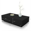 New 4 Drawer Coffee Table Wood Living Room Furniture High Gloss Black