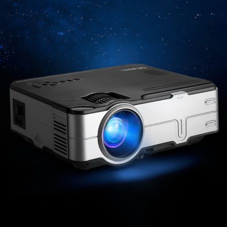 Devanti Mini Video Projector Portable HD 1080P 1200 Lumens Home Theater USB VGA