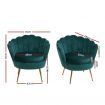 Artiss Armchair Velvet Green Callista