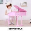 30 Key Piano Children Kids Grand Piano Wood Toy w/ Bench Music Stand-Pink Melodic