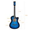 Melodic 38 Inch Folk Dreadnought Acoustic Guitar Pack Classical Cutaway Blue