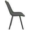 Dining Chairs 6 pcs Light Grey Faux Leather