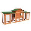 Chicken Run Coop Chook Cage Wood House Rabbit Hutch Bunny Duck Enclosure Outdoor Two Ramps Extra Large