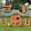 Chicken Run Coop Chook Cage Wood House Rabbit Hutch Bunny Duck Enclosure Outdoor Two Ramps Extra Large