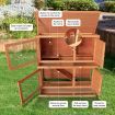 Large Rabbit Hutch Wooden Chicken Coop Bunny House Pet Ferret Cag Enclosure Outdoor 2 Levels