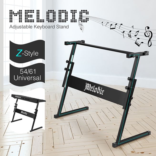 Z Style Keyboard Stand for 54/61 Keys Keyboard Piano Height Adjustable Holder Melodic Crazy Sales