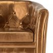 Tub Chair Brown Faux Leather