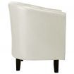 Tub Chair White Faux Leather