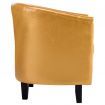 Tub Chair Gold Faux Leather