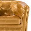 Tub Chair Gold Faux Leather