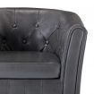 Tub Chair Grey Faux Leather