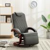 TV Recliner Grey Faux Leather