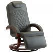 TV Recliner Grey Faux Leather