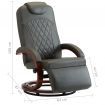 TV Recliner Grey Faux Leather