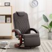 TV Recliner Brown Faux Leather