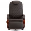 TV Recliner Brown Faux Leather