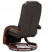 TV Recliner Brown Faux Leather