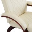 TV Recliner Cream White Faux Leather