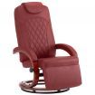 TV Recliner Wine Red Faux Leather