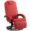 TV Recliner Red Faux Leather