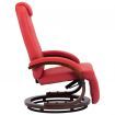 TV Recliner Red Faux Leather