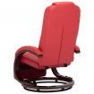 TV Recliner Red Faux Leather