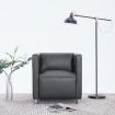 Cube Armchair Grey Faux Leather