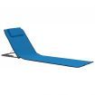 Folding Beach Mats 2 pcs Steel and Fabric Blue