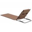 Folding Beach Mats 2 pcs Steel and Fabric Brown