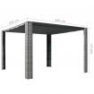 Gazebo with Roof Poly Rattan 300x300x200 cm Grey and Anthracite