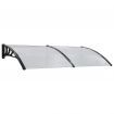 Door Canopy White 200x100 cm Plastic