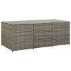 Garden Storage Box Poly Rattan 180x90x75 cm Grey