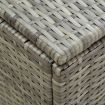 Garden Storage Box Poly Rattan 180x90x75 cm Grey