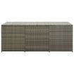 Garden Storage Box Poly Rattan 180x90x75 cm Grey