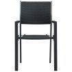 Garden Chairs 4 pcs Black Plastic Rattan Look