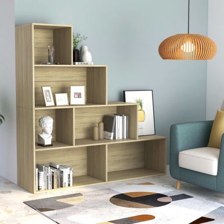 Book Cabinet/Room Divider Sonoma Oak 155x24x160 cm Chipboard