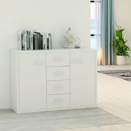 Sideboard White 88x30x75 cm Chipboard